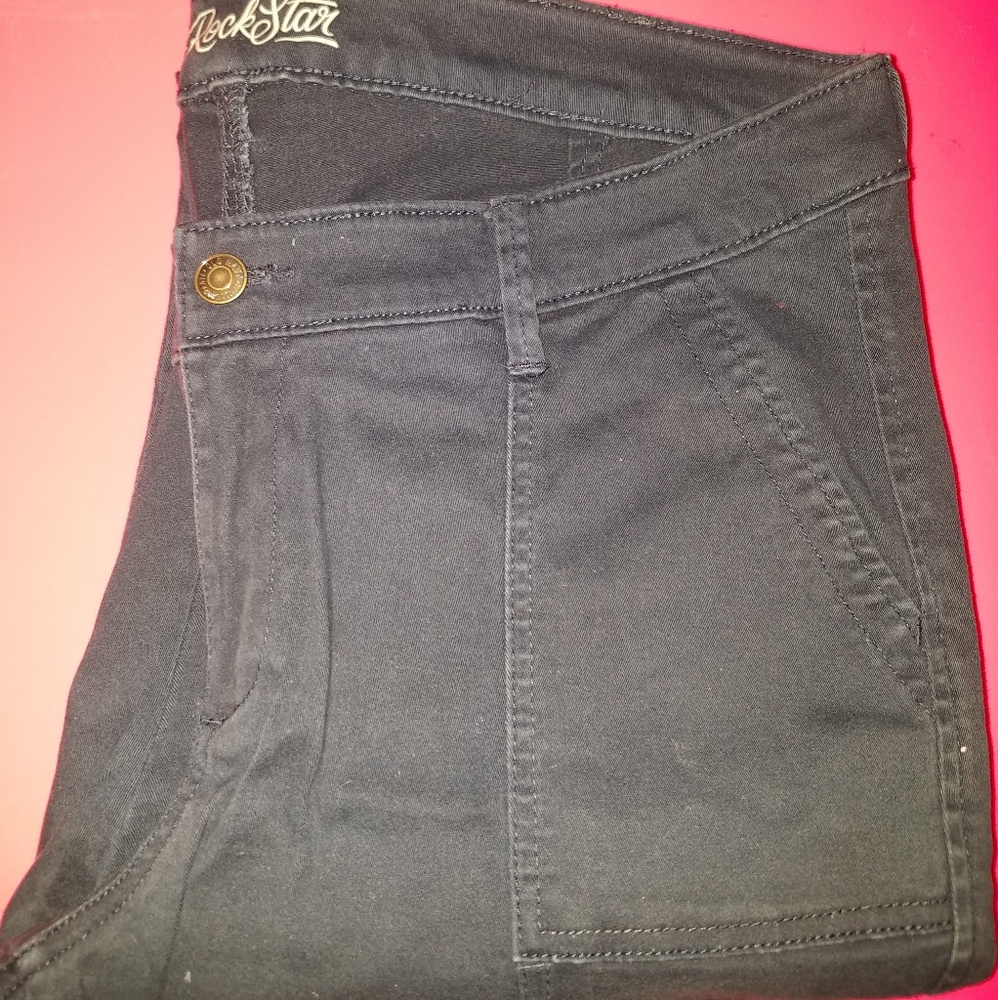 Navy blue rock star pant